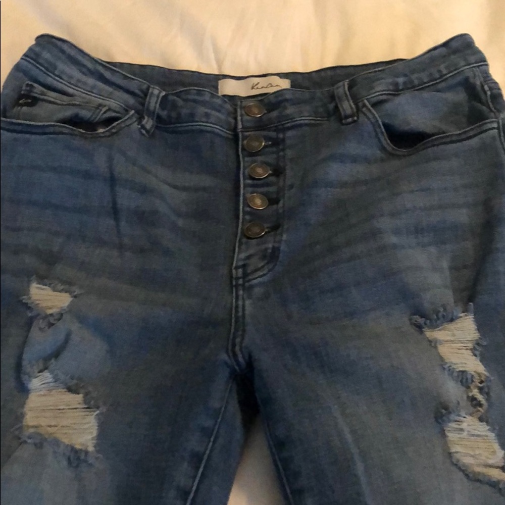 Distressed jeans